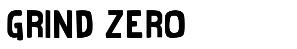 Grind Zero font preview